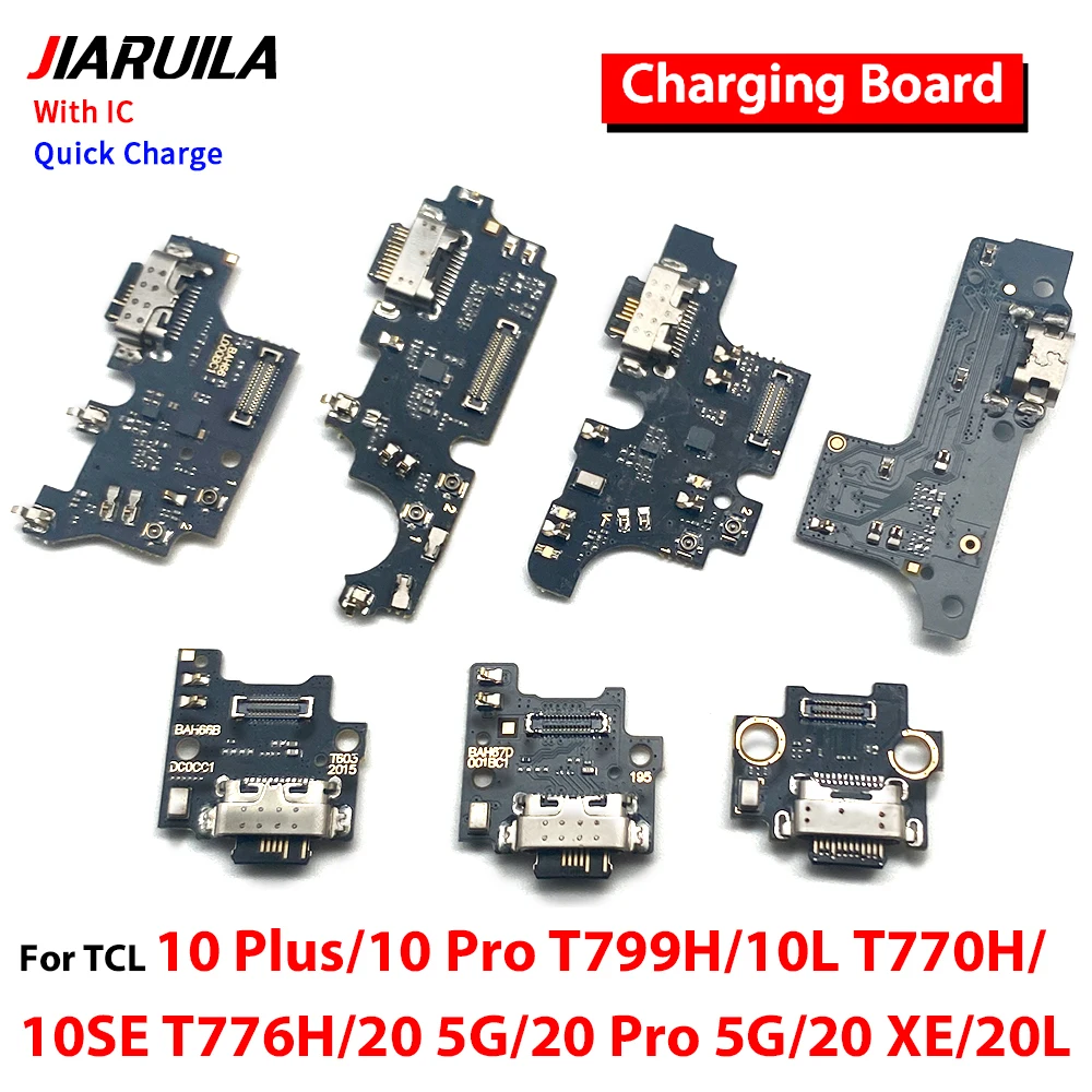 USB Dock Connector Charging Port Flex Cable For TCL 10 Plus 10 SE 20 Pro 5G 20R 5G 20Y T6025 Charger Board With Mic Module