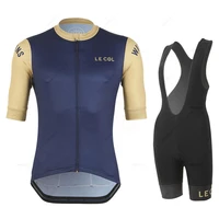 Nuevos conjuntos de ropa de Ciclismo de verano azul de carreras, Maillot de manga corta para bicicleta de equipo profesional, traje de Ciclismo transpirable para Hombre