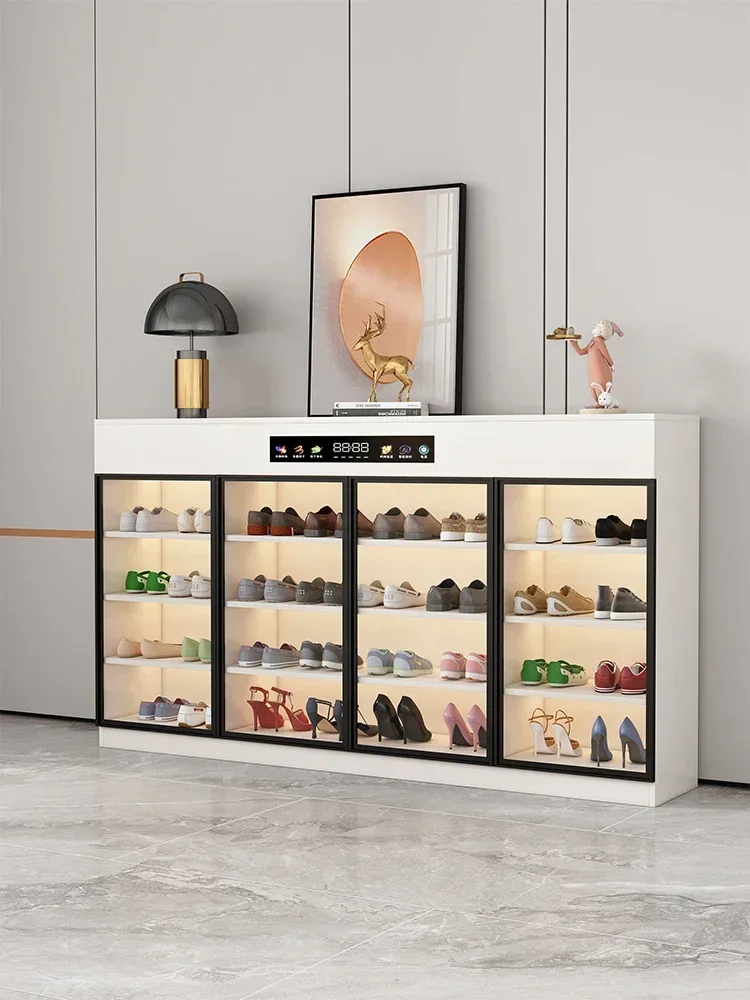 Storage rack intelligent solid wood deodorizing shoe cabinet drying