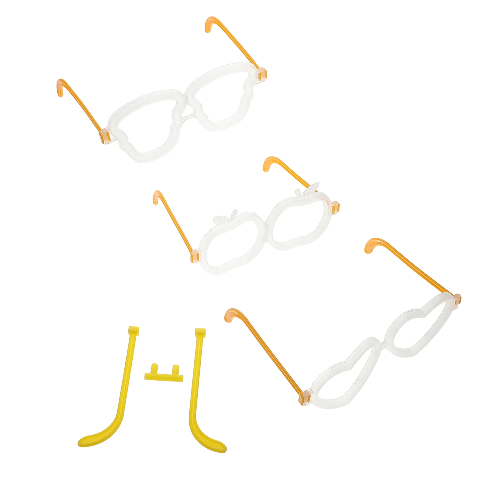 

20 Sets Glow Stick Glasses Accessories Apple Shaped Glowing Eyes Kit Sunglasses Connector Replacement Novelty Party