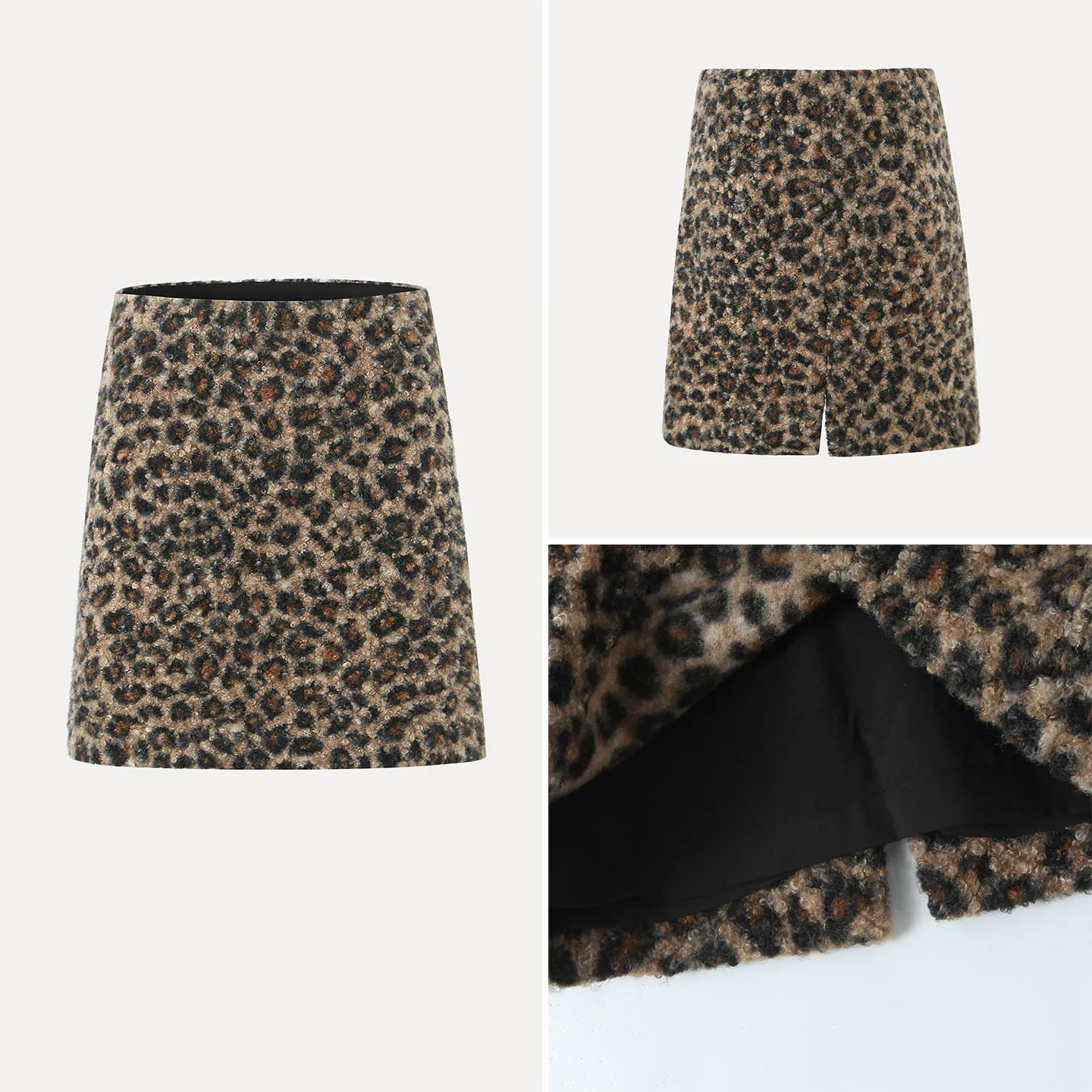 

2025 Winter New Sle Women's Faion Ele Versatile ort Retro Leopard Print flength Skirt Slimming Low Waist A-Line ...