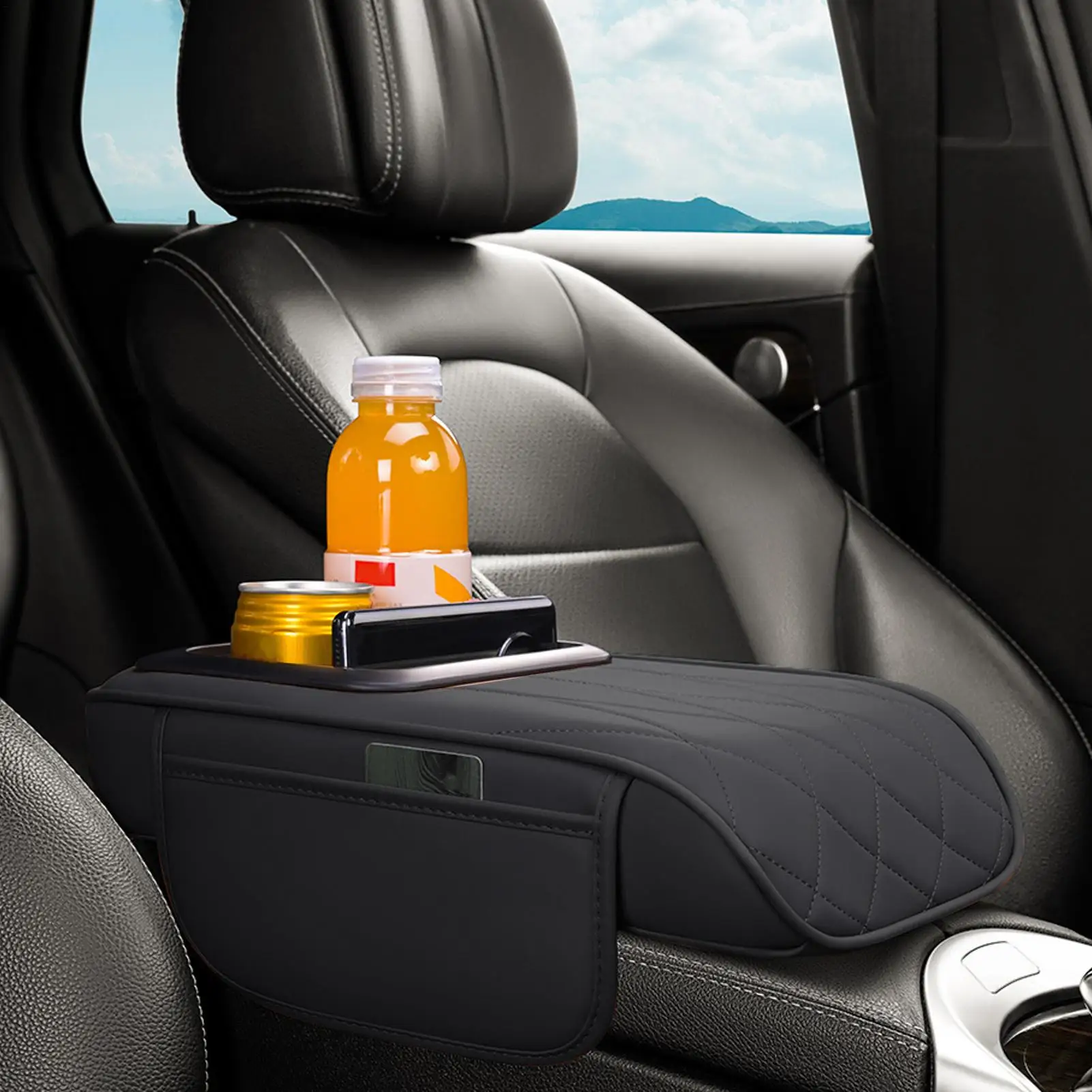 

Автомобильный подлокотник, ящик для хранения, подстаканник, подлокотник, чехол для автомобиля, кожаный держатель для салфеток, автомобильные аксессуары для внедорожника, седана, авто, грузовика