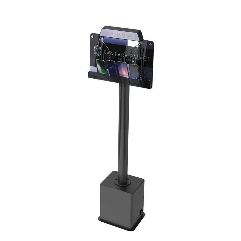 Battery-powered mobile phone charging stations for outdoor events, fairs, music festivals