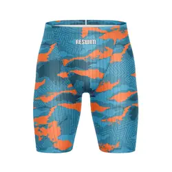 2026 Summer Men's Swim Jammer Swimsuit Shorts Athletic Training Swimwear Swimming Trunks Bathing Suit Beach Surfing Diving Pants