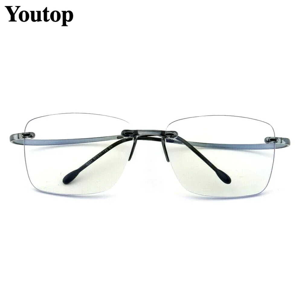 

Women Rimless eyeglass frame men anti blue light glasses frame Square Eyeglasses Reading Computer Lightweight Anti Glare