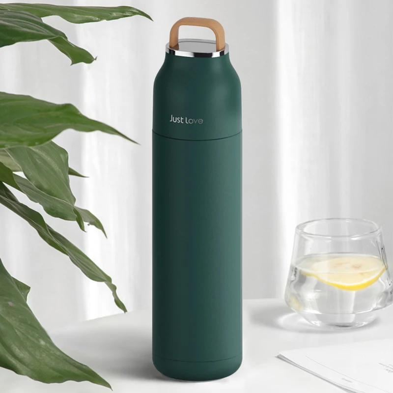 

500ml Students Use Large Thermos Bottle Sport Vacuum Flask Tumbler Insulated Outdoors Cup Travel Tea Cup Lid Water Fice Cup