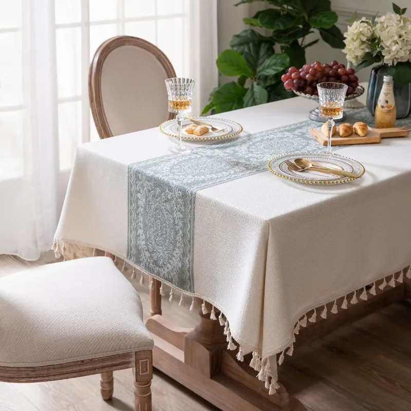 Tablecloth Fabric Small and Fresh American-style Rectangular Household Tablecloth Coffee Table Cloth