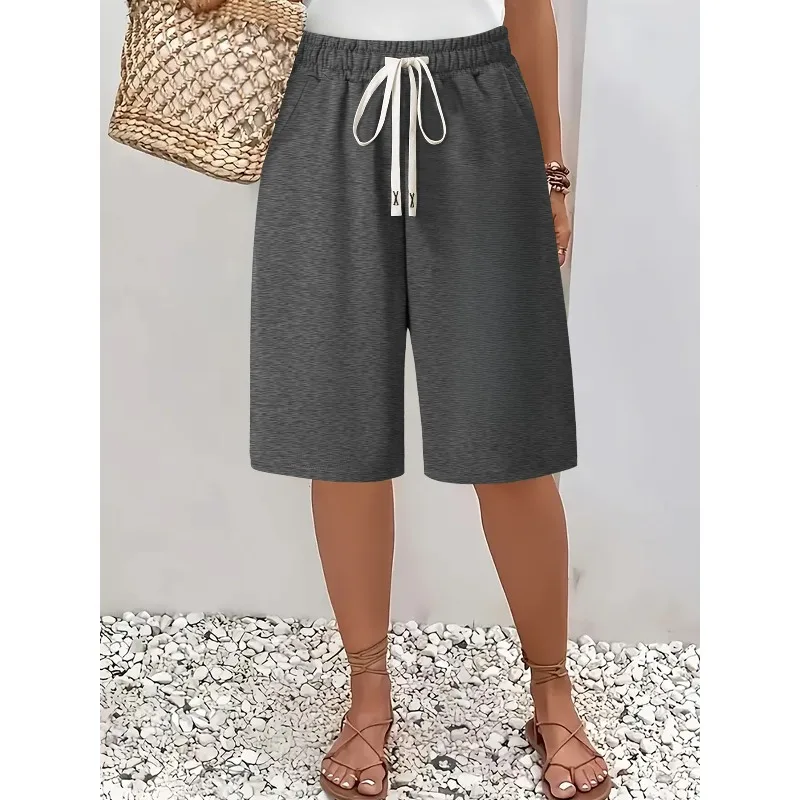 American Street Women's Casual Sports Style Solid Color Men's and Women's Fitness Shorts Summer New Casual Shorts