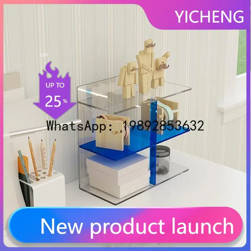 

PYJ ins Kids Desktop Bookshelf Office Desk Storage Multi-Layer Shelf