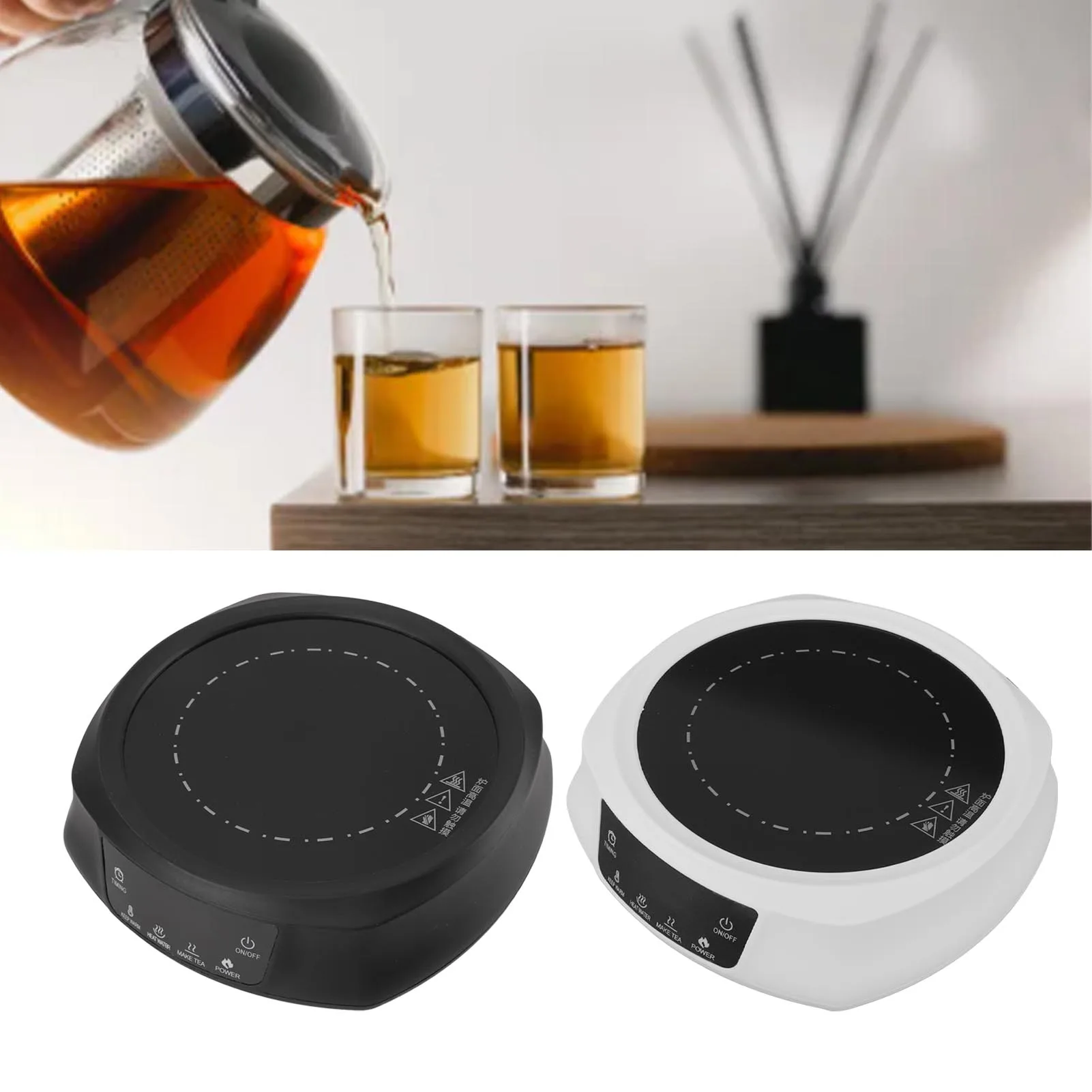 Electric Stove Portable 800W Electric Stove Hot Plate Electric Ceramic Stove for Boiling Water Making Tea Coffee US Plug 110V