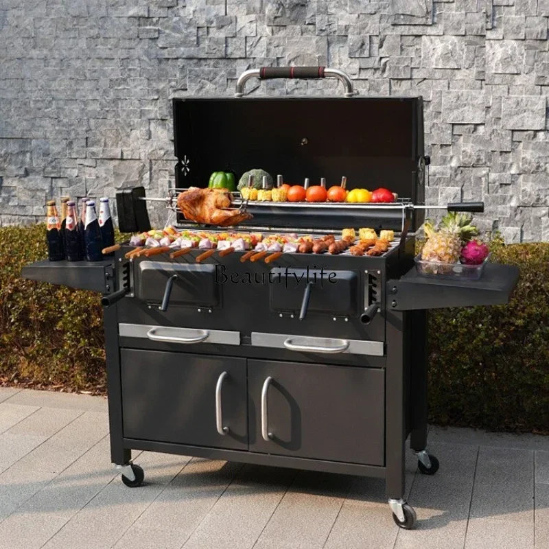 Y1 Lomoding Garden Grill Household  Outdoor Stew Charcoal American Villa Grill