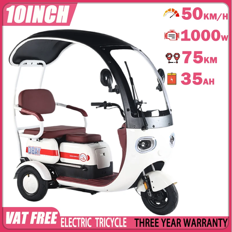 New Leisure Electric Tricycle For Picking Up And Dropping Off Children Elderly Electric Scooter City Commuting Grocery Shopping