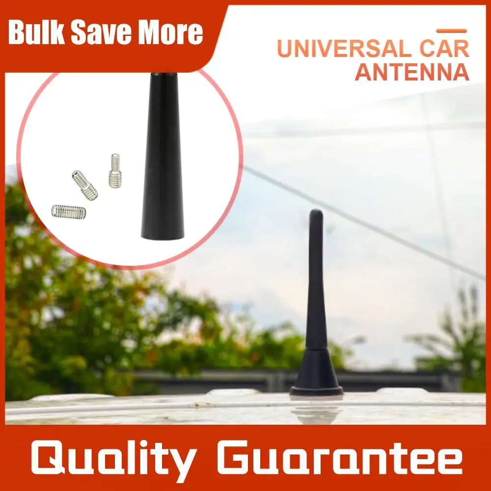 Antena Universal para Auto, Pequeña y Corta, con Tornillos, Mini Antena de Radio para Auto, Accesorios para Radio FM/AM/DAB, Antena de Cobre Puro