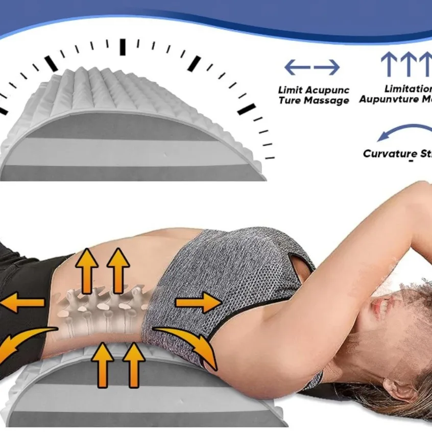 

Back Massage Stretcher Cervical Spine Support Chiropractic Lumbar Relief Brace Neck Foot Waist Massage Spine Pillow Pain Relief