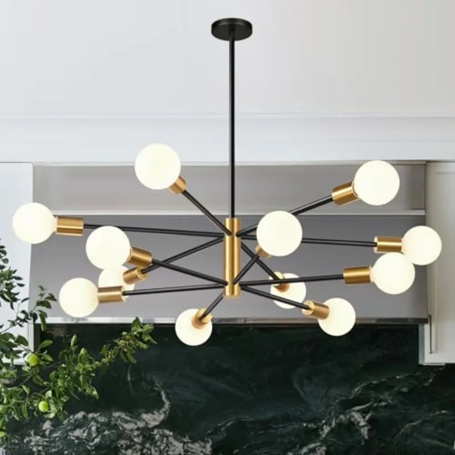 

10.9"-52.3" Height Adjustable Modern Chandelier Ceiling Light Fixture, Sputnik Cheliers Mid Century Chelier Over Table, Chandel