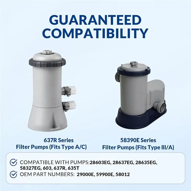 N84R Professional Series A/C Type Pool Filter Cartridges(2-Pack), Fits For Models 28603EG/C530, 28637EG/C1000, 28635EG/C15