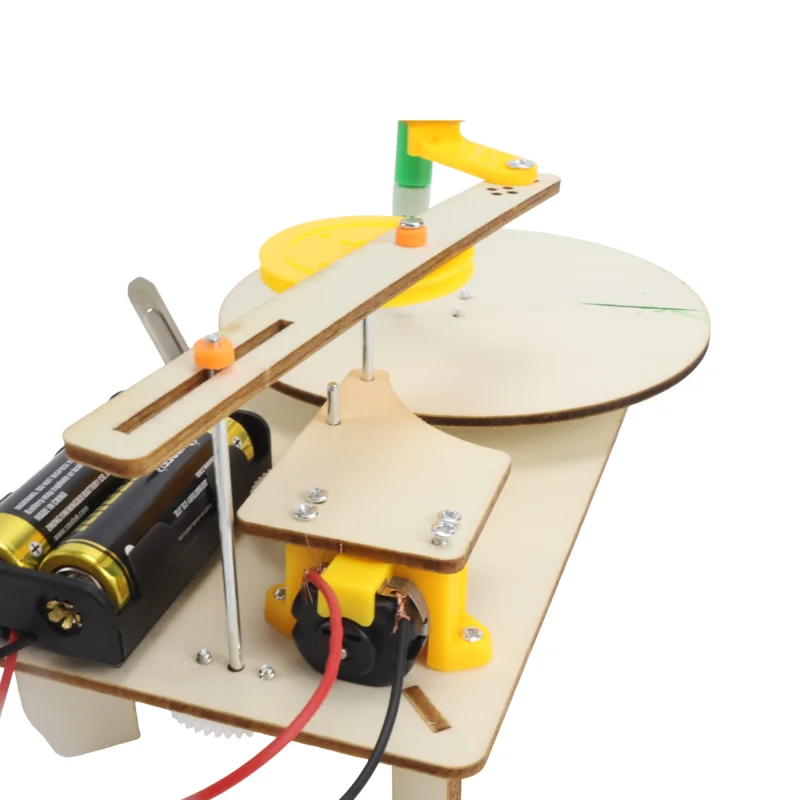 1pcsstem desenho robô kit de madeira plotter automático crianças ciência brinquedo física experimento criativo arte geométrica presente aniversário diy