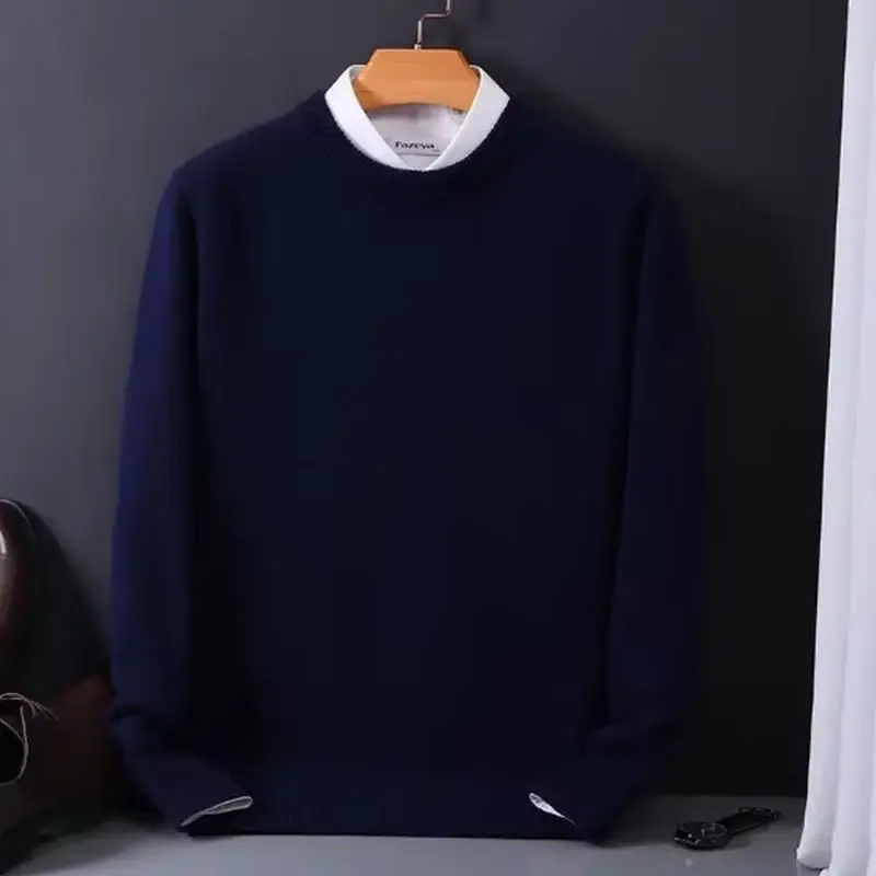 Navy blue O-collar