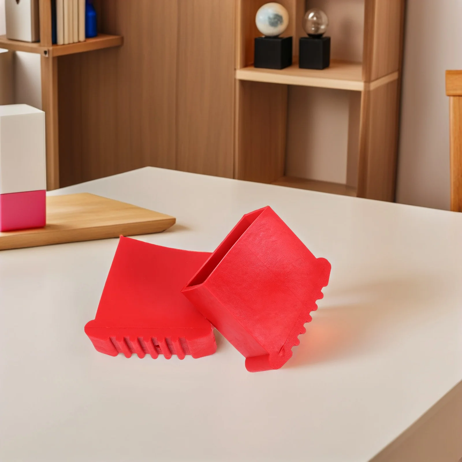 

2pcs Telescopic Folding Ladder Feet Covers Heavy Duty Antislip Rubber Caps Extension Ladder Pads Wide Stable Durable for Home