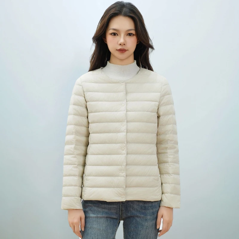 

2024 Lightweight Design Women's Down Coats Warm Hooded Fashionable Overwear Autumn Winter Simple Daily Female Jackets