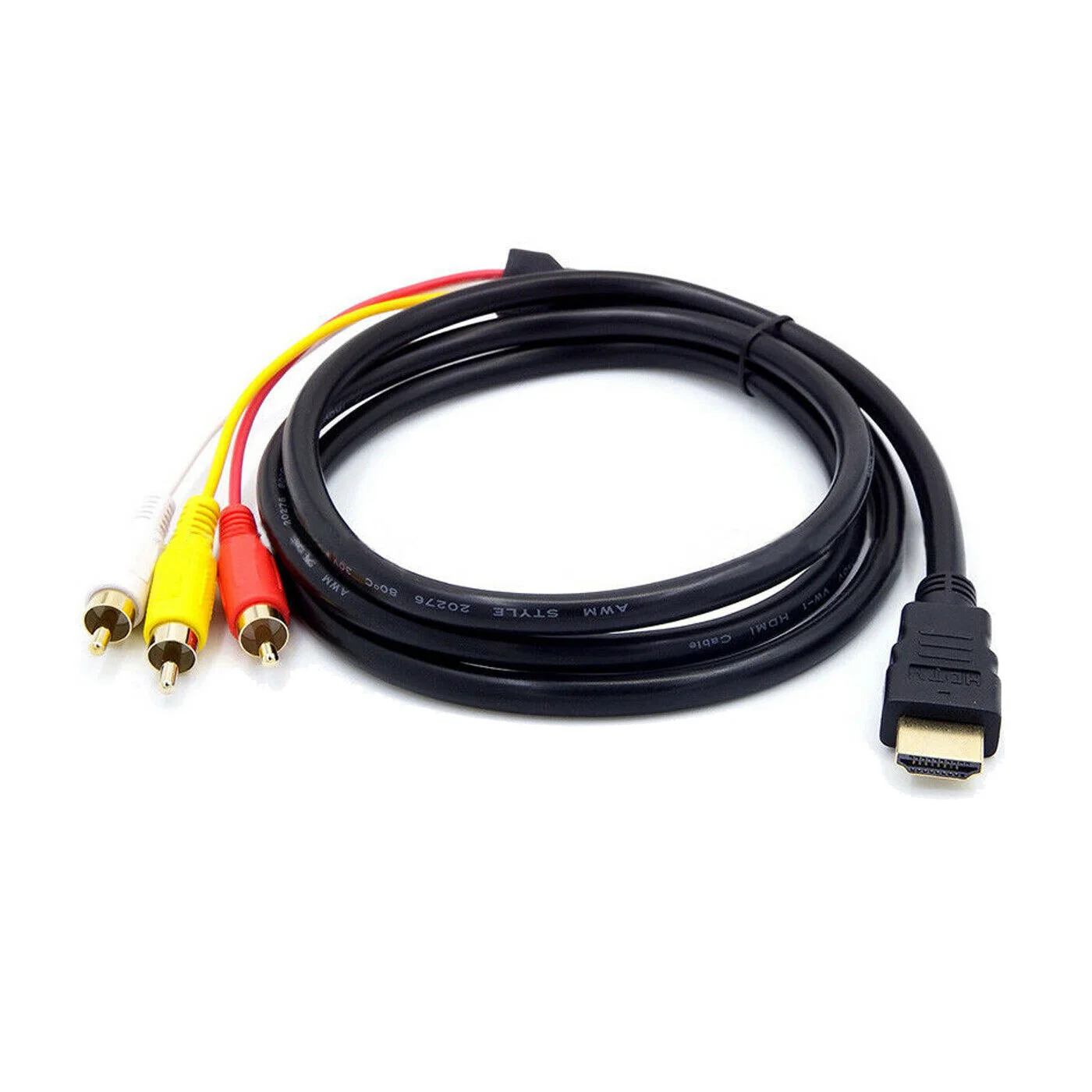 1080P HDMI-Compatible Male S-Video To 3 RCA AV Audio Cable W/SCART To 3 RCA Phono Adapter