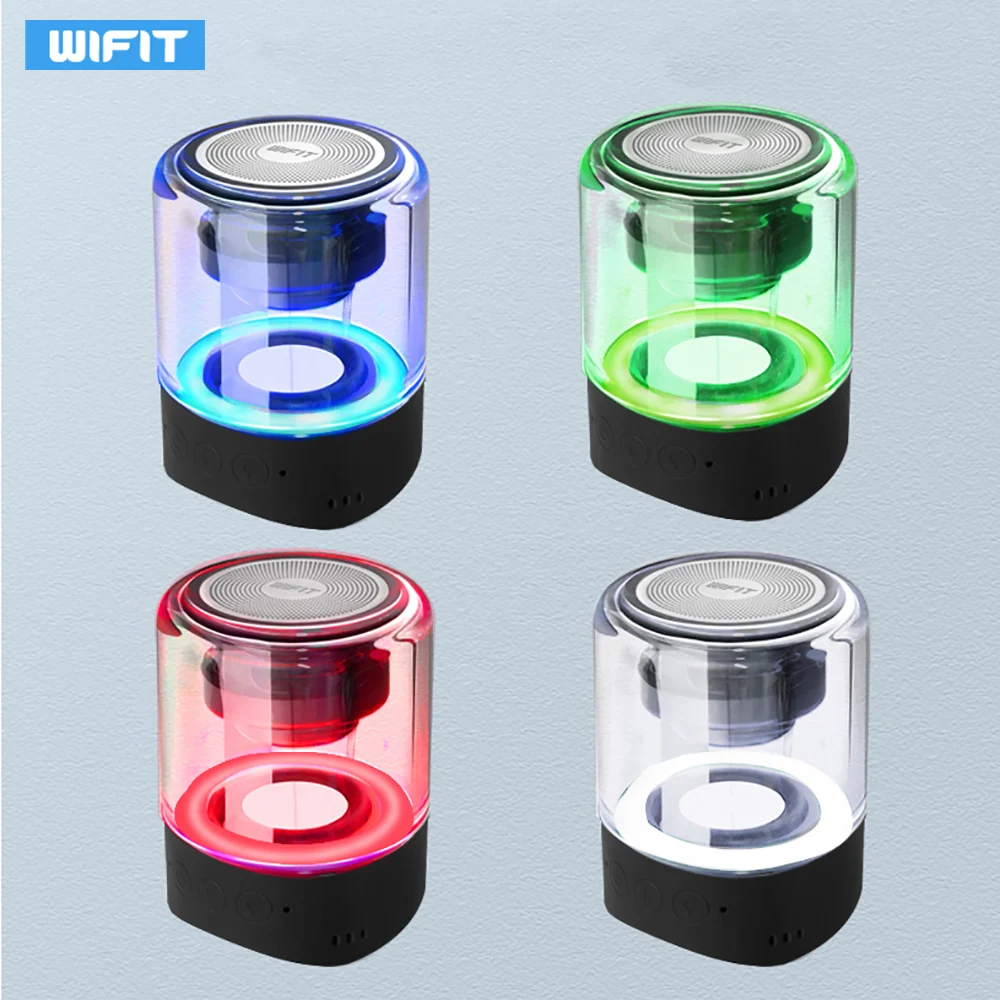 WIFIT Bluetooth Speaker Wishake Multiple Colourful Flashing Bluetooth5.0 Super Heavy Bass Effect 800MA Portable Audio