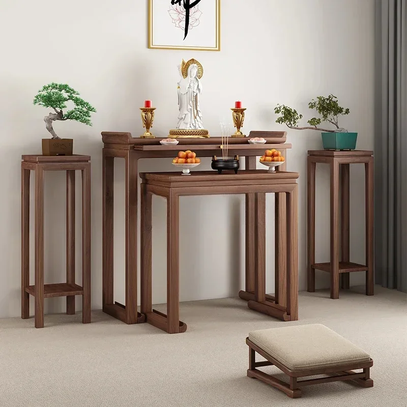 Black walnut table incense case Household Shentai Solid wood Shentai Shentai case
