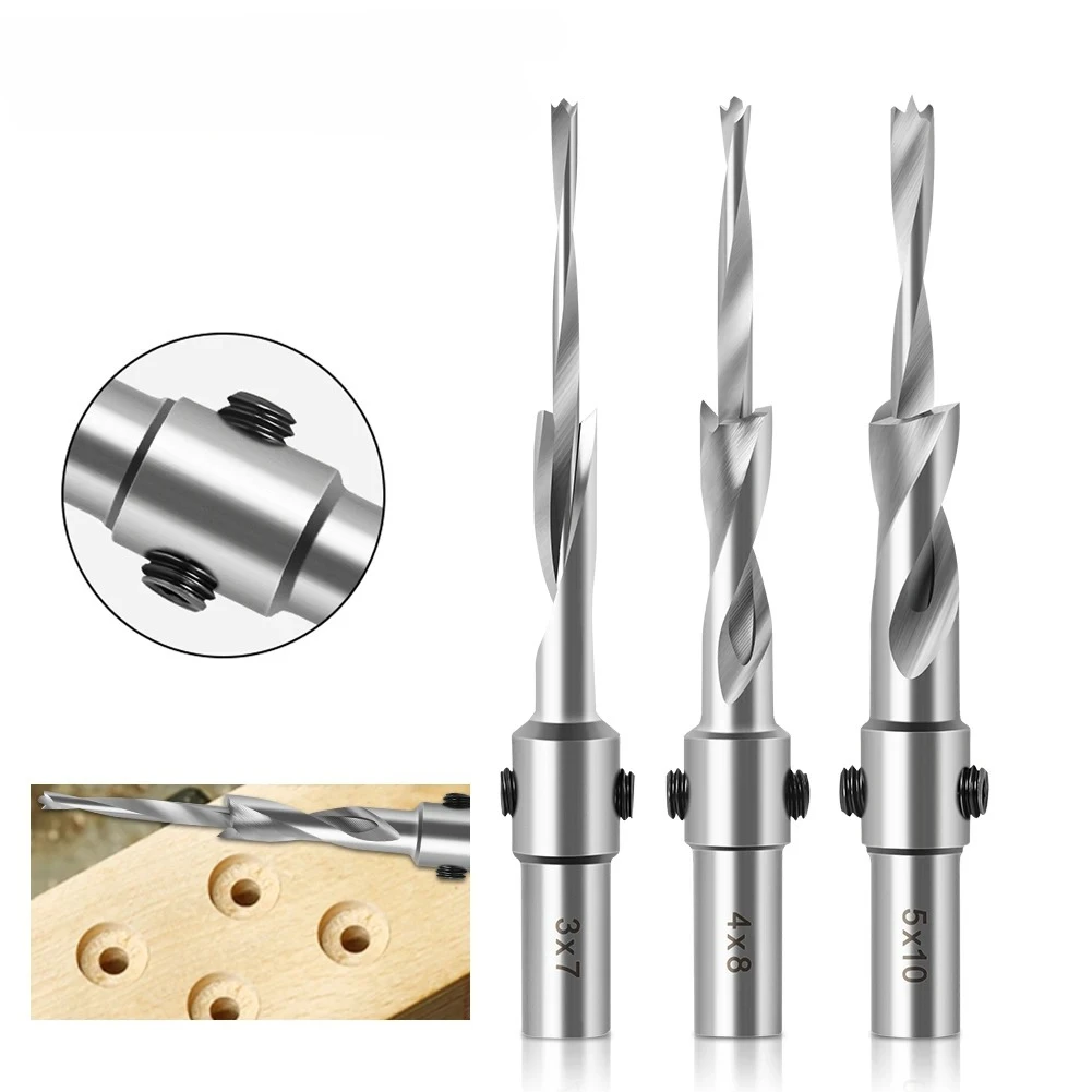 

1pc Salad Seed Mother Flat Bottom Countersunk Head Step Two Steps Screw Pattern Take Double Hole Opener Bits Woodworking Drill