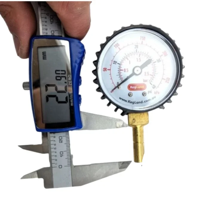 KegLand Homebrew Adjustable Pressure Valve 8mm 5/16 Push-in Gauge 0-15psi and 0-40psi Beerbrewing