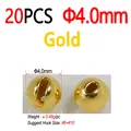 20pcs 4.0mm Gold