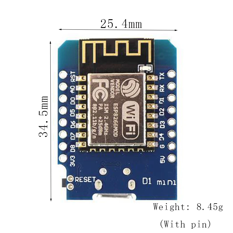 WeMos D1 Mini ESP8266 ESP-12F ESP12 Module WiFi Development Board Micro USB 3.3V Based On ESP-8266EX 11 Digital Pin For Arduino