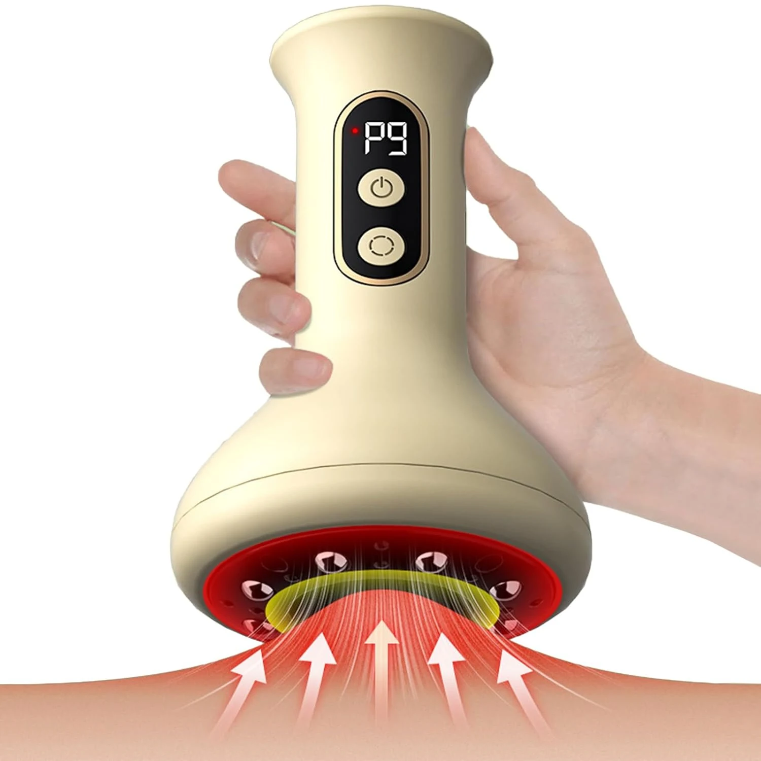 

USB Electric Hot Stone Massager Warm Moxibustion Guasha Tool Wireless Hot Compress Body Scraping Physiotherapy Back Face Massage