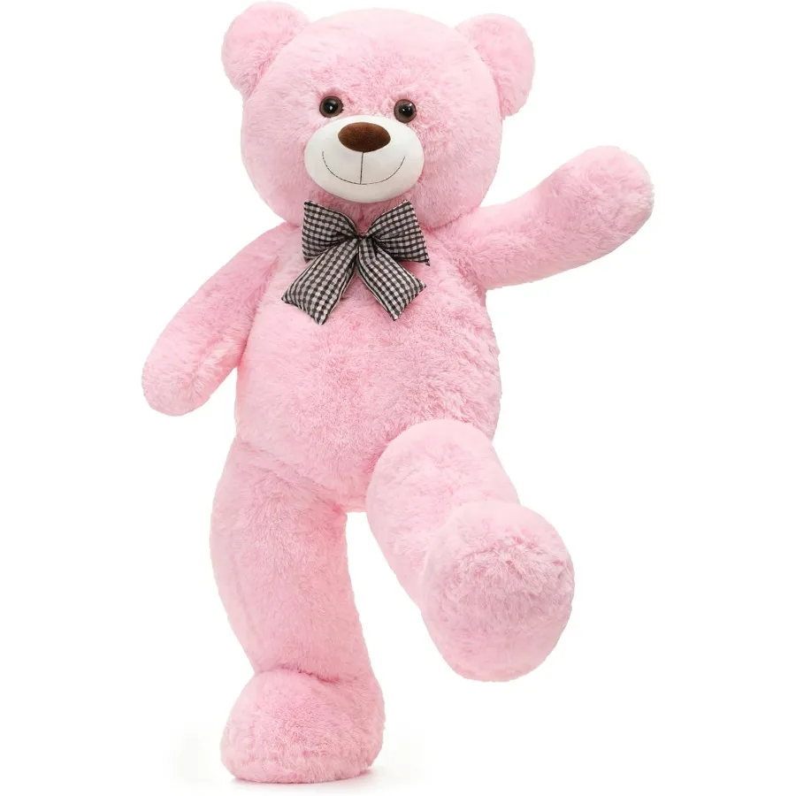 

55inch Large Pink Teddy Bear Plush Lifesize Stuffed Animal Gift for Girlfriend Soft Cozy Toy for Home Decor and Comfort