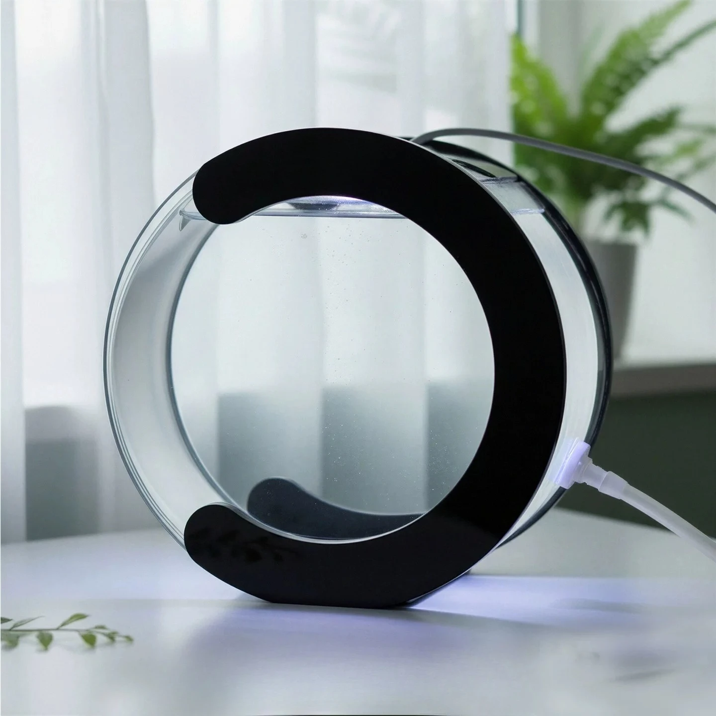 2.5L Mini Desktop Jellyfish Tank, Small Ecological Aquarium for Kids Pet Jellyfish Breeding, Home Decor Fish Tank