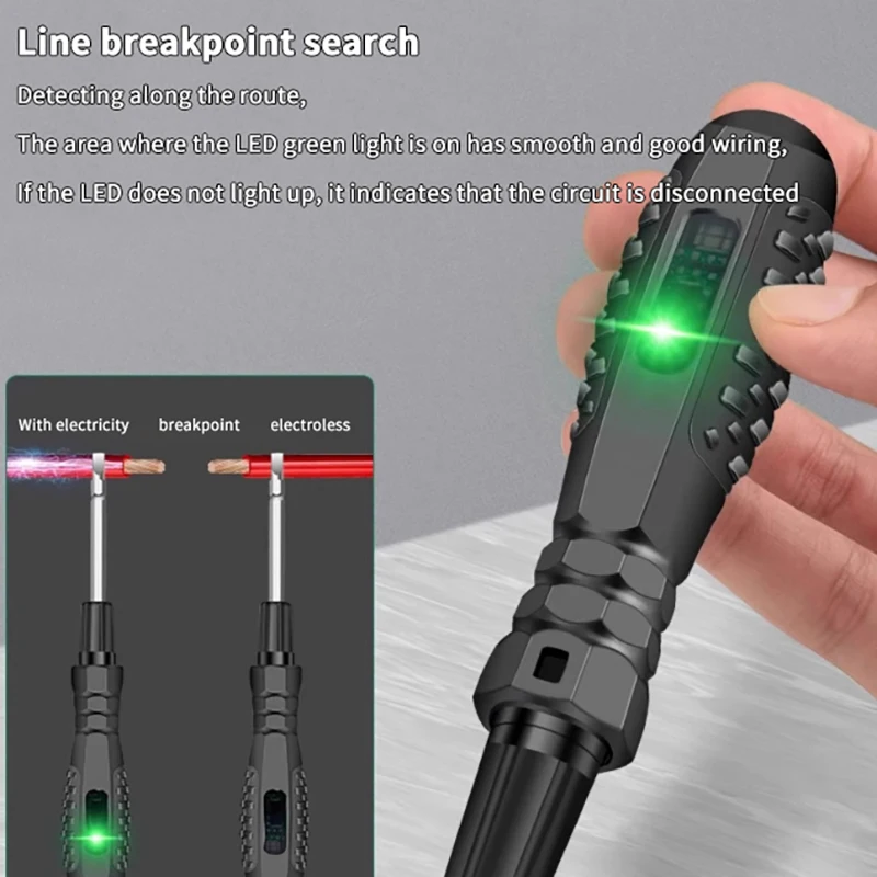 New 2 In1 Induction Electric Pen Multi-Purpose Heavy Duty Test Pen Magnetic Screwdriver With Double Color Light Voltmeter Power