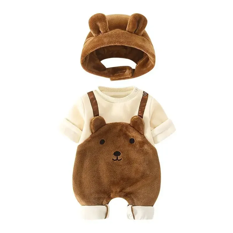 Winter Baby Clothes 2pcs Suit for Newborn Cute Design Bodysuit & One Piece Kids Rompers 0-18M 5-day Shipping Baby Clothes