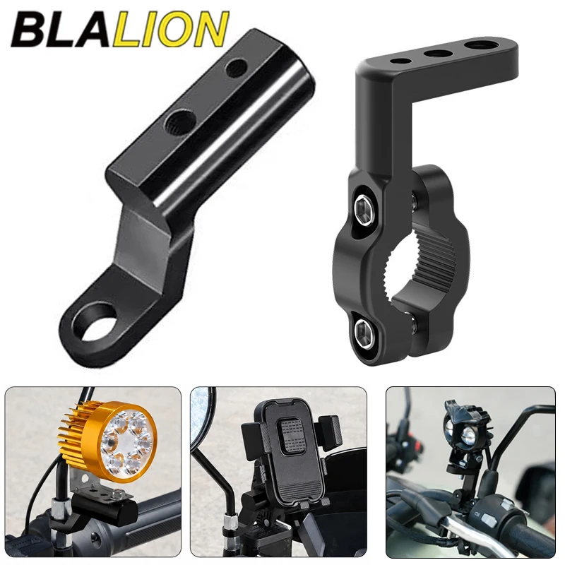 Suporte de Extensão para Espelho Retrovisor de Motocicleta BLALION em Liga de Alumínio CNC, Haste de Extensão para Montagem no Guidão para Acessórios de Motocicleta