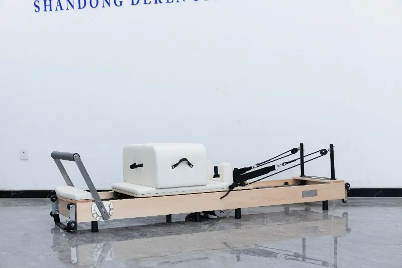 YTYIN High Quality Multi-Function Maple Wooden Folding Mini Pilates Training Bed Home Use Foldable Pilates Reformer