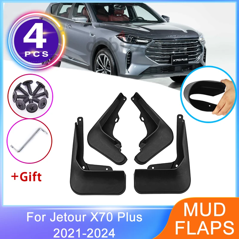 For Jetour X70 Plus 2021 2022 2023 2024 MudFlaps Front Rear Mudguards Fender Anti-splash New Upgrade Wheel Protector Accessories