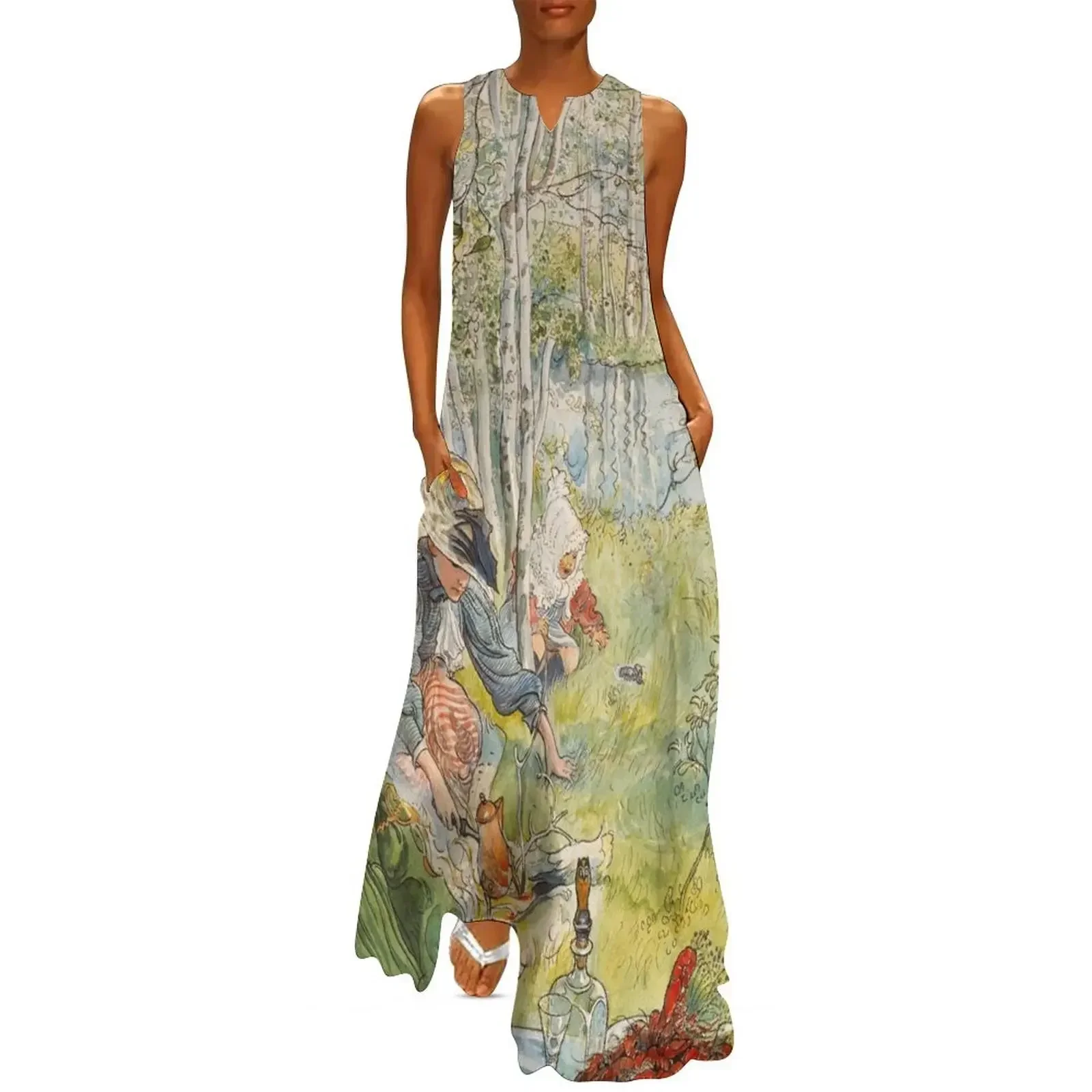 

Crayfishing Long Dress evening dresses ladies Summer skirt loose summer dress women's elegant loose dresses Dress