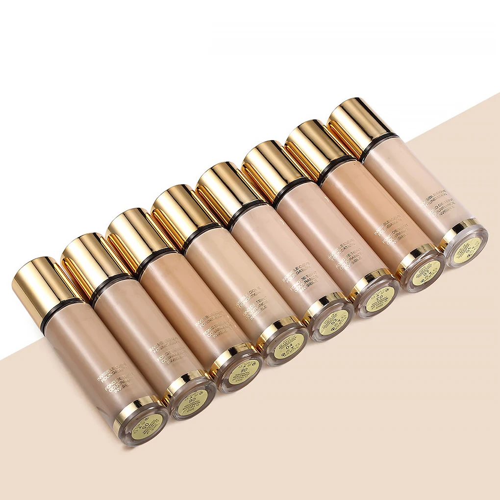 รองพื้นแบบน้ำ 30 มล. ควบคุมความมัน ปกปิด ติดทนนาน กันน้ำ ปรับผิวขาวอย่างเป็นธรรมชาติ พกพาสะดวก สำหรับสาวๆ