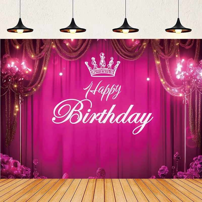 Photography Backdrop Purple Glitter Sliver Photo Studio Diamond Sliver For Happy Birthday Party Decoration Background Banner