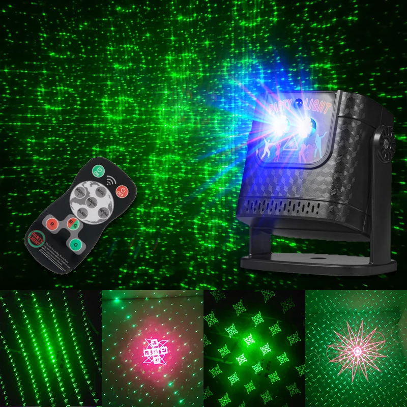 Mini 60 Patterns Projector Party Dj lighs Disco Car Effect Remote Dance Disco Bar LED Party Xmas Christmas Stage Lamp Show YR10