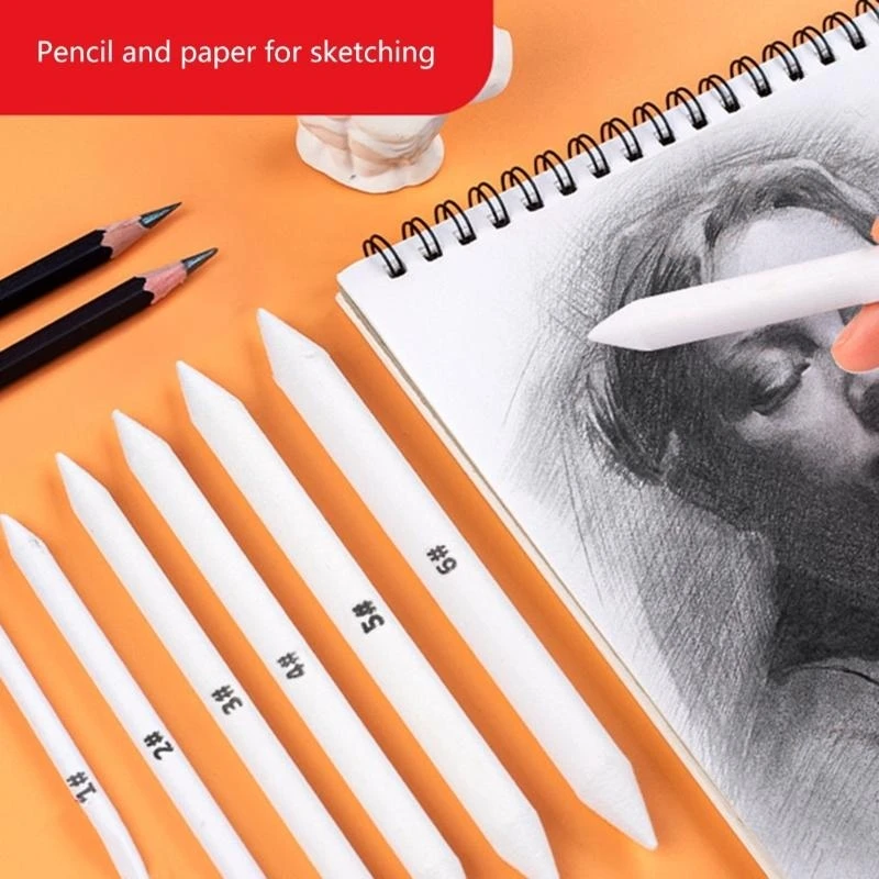 C90C 3/9Pcs Double-tip Blending Stumps Tortillions Set Art Sketching Tool for Artist Student Sketching Drawing