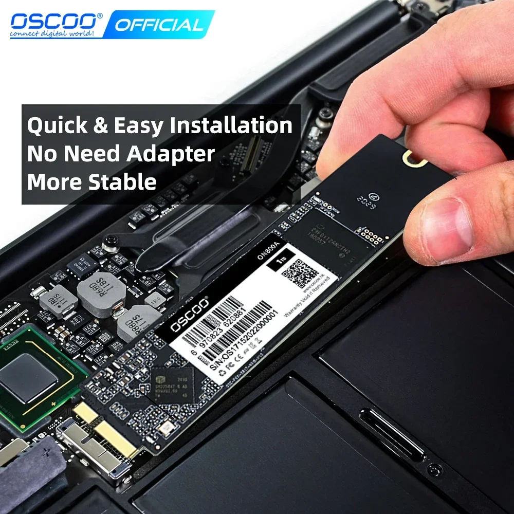 OSCOO-disco duro SATA 3 SSD para MacBook Air 2010, 2011, A1369, A1370, 6 + 12 Pines, M2, 256GB, 512GB, 1TB