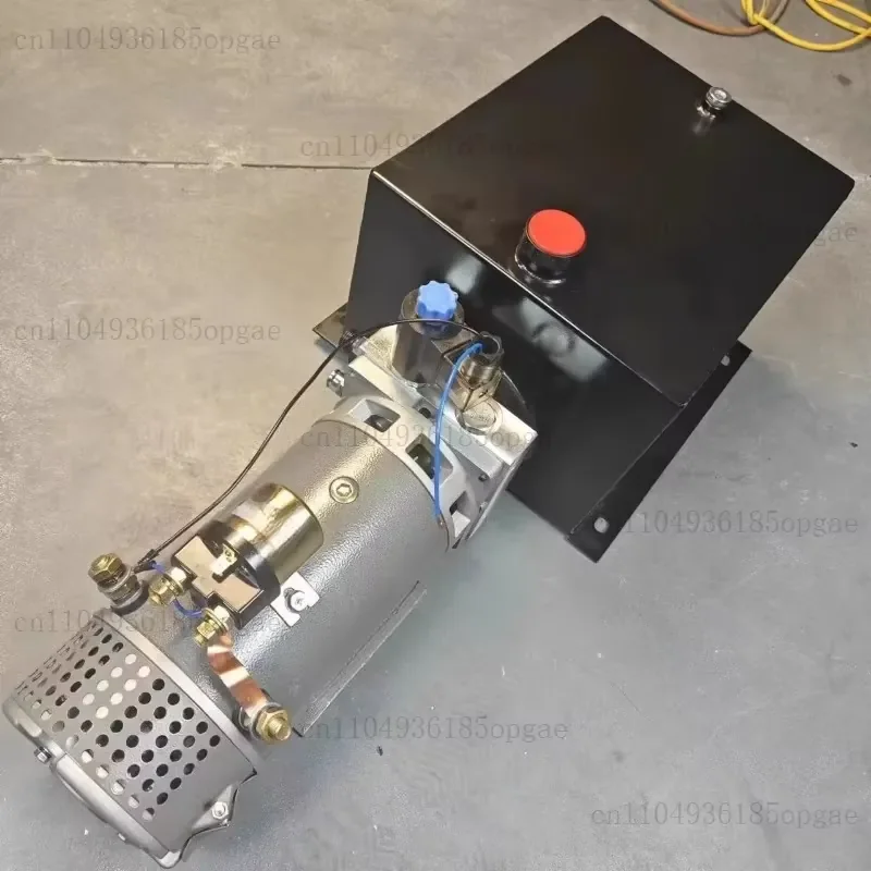 Light truck changed to self-unloading rear flip power unit DC electric hydraulic oil pump