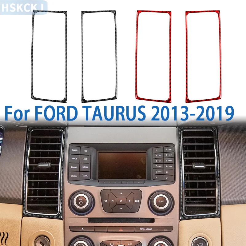 

For FORD TAURUS 2013-2019 Central Air Conditioning Vent Panel Decorative Cover Carbon Fiber Car Interior Accessory Sticker