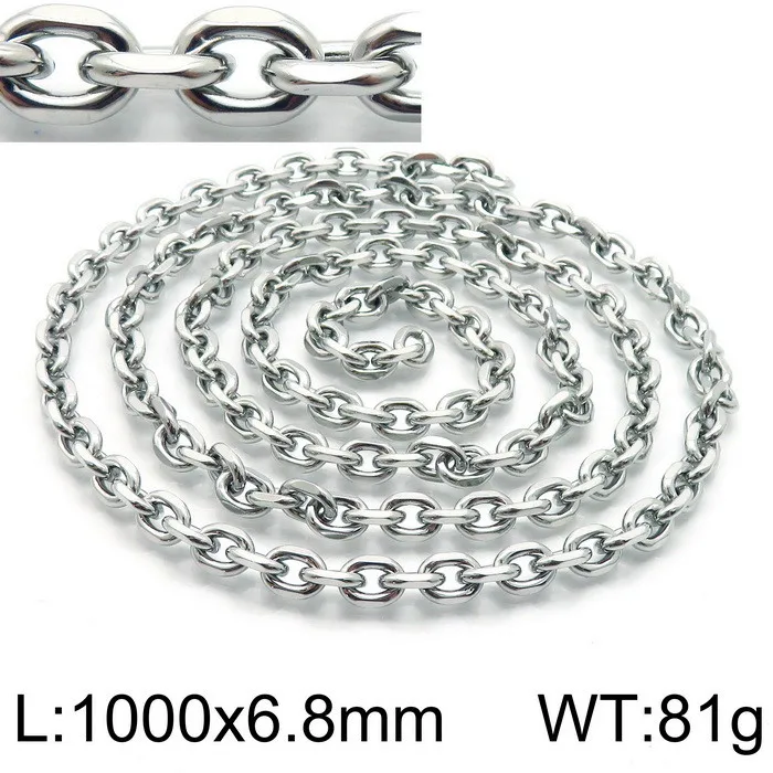 KALEN Stainless Steel Meter Chain Bracelet Necklace DIY Jewelry Accessories One Hundred Meters 6/10 MM Wide Thick Chains