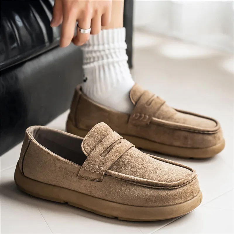 

Italian Genuine Leather Men's Casual Shoes Fashion Business Loafers for Men Formal Shoes Designer Moccasins Lightweight Driving