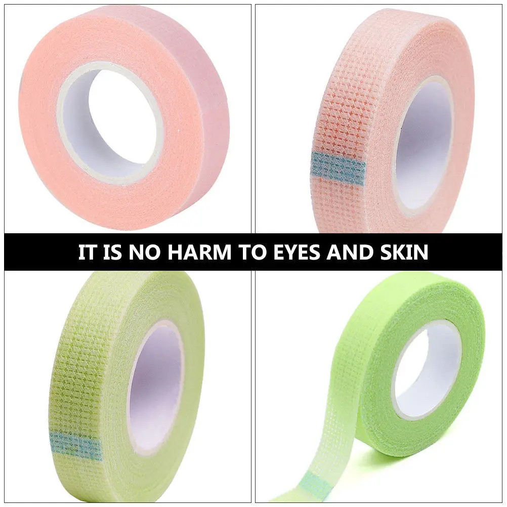 12 Rolls Graft Eyelash Tapes Hypoallergenic Non-Woven Fabric Easy Peel Stick Remove Residue Free Lash Extension Tape Line